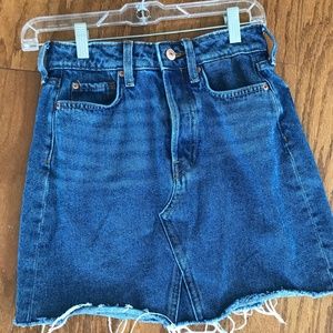 Blue jean denim skirt